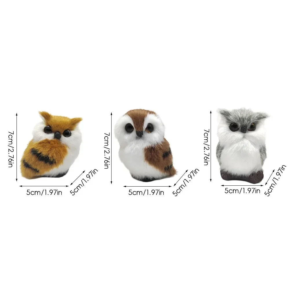 Simulation Owl Ornaments Plush Toys Cute Doll Artificial Fur Toy Christmas Tree Decor Pendant Christmas Gift For Kids Home Decor HIP