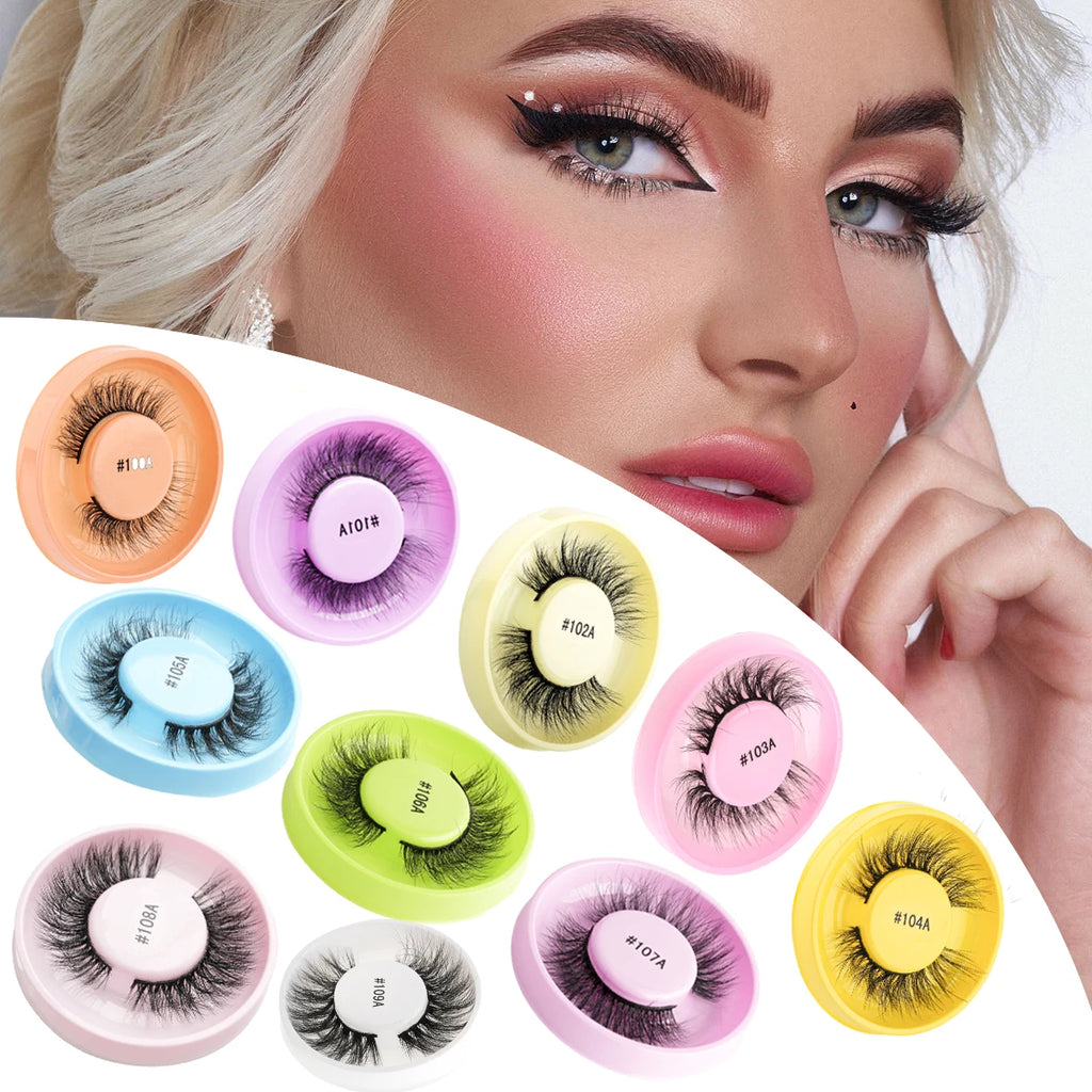 YSDO 1 Pair 3D Mink Eyelashes Cruelty Free Lashes Makeup Dramatic False EyeLashes Fluffy Full Strip Thick Long Lashes Faux Cils HIP