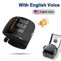 Wrist Blood Pressure Monitor | Digital Voice, Rechargeable Blood Pressure Monitor HIP Black--English
