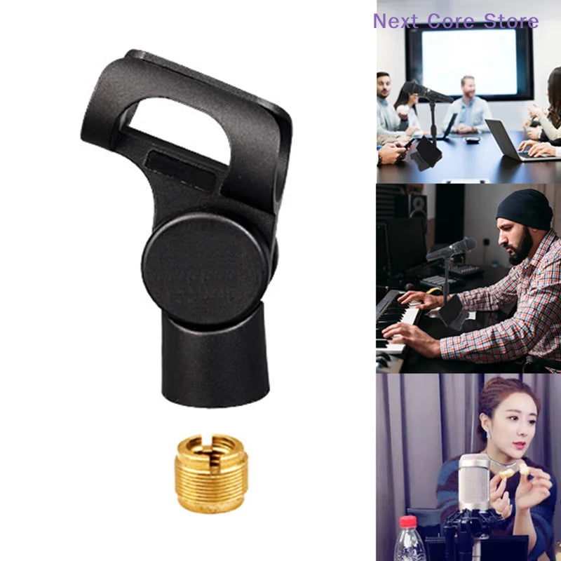 Universal Adjustable Microphone Clamp Clip Holder with Adapter Microphone Clamp Clip HIP