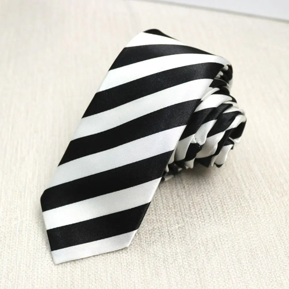 Retro Narrow Necktie – Striped & Leopard Print | 5cm Wide Narrow Necktie HIP