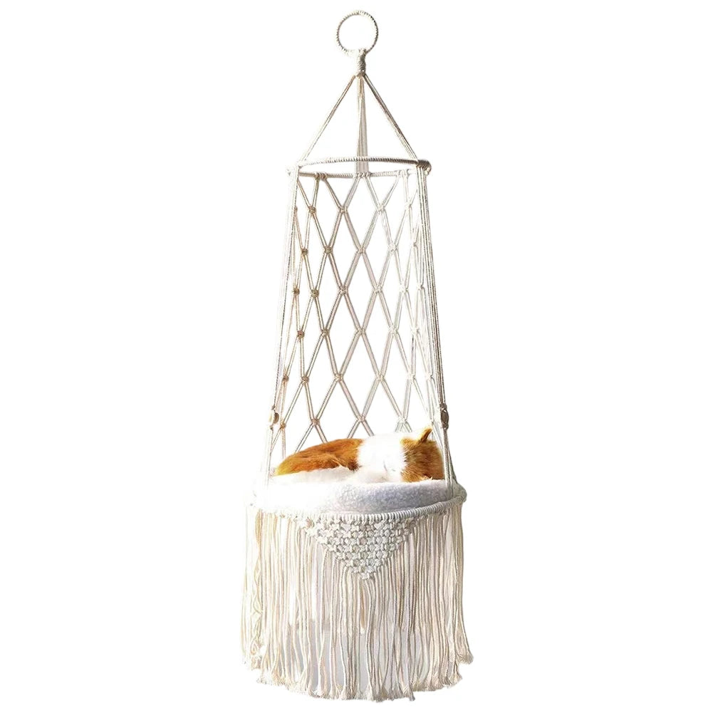 Winter Cat Hanging Basket Window Hammock Hanging Bed Cats Swing Sleeper Warmth for Kitty &Cats Ferret Weasel Indoor Cat Beds HIP