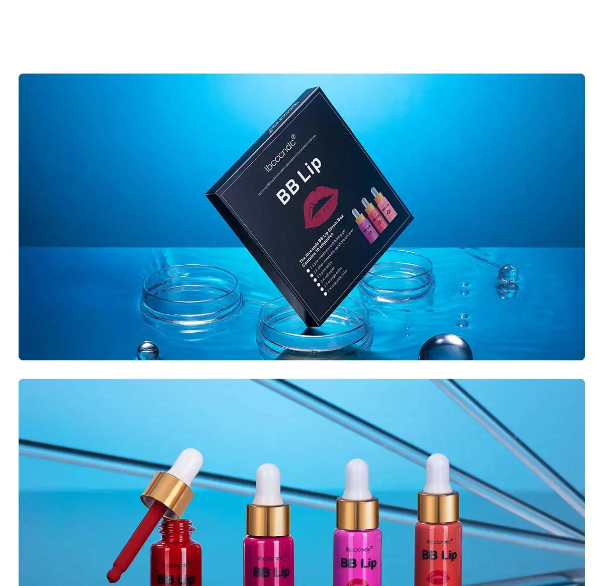 BB Lips Ampoule Serum Starter Set Semi-Permanent BB Lip Gloss Tinted Pigment Lasting Moisturizing For Lip Care Korea Glow HIP