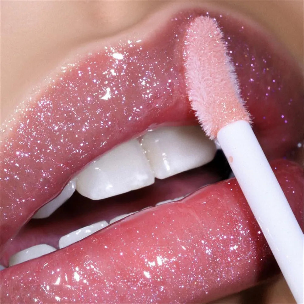 Shiny Pearl Moisturizer Color-changing Lip Gloss Transparent 3D Holographic Lip Plumping Oil Lip Make Up Plumper Nutritious Care HIP