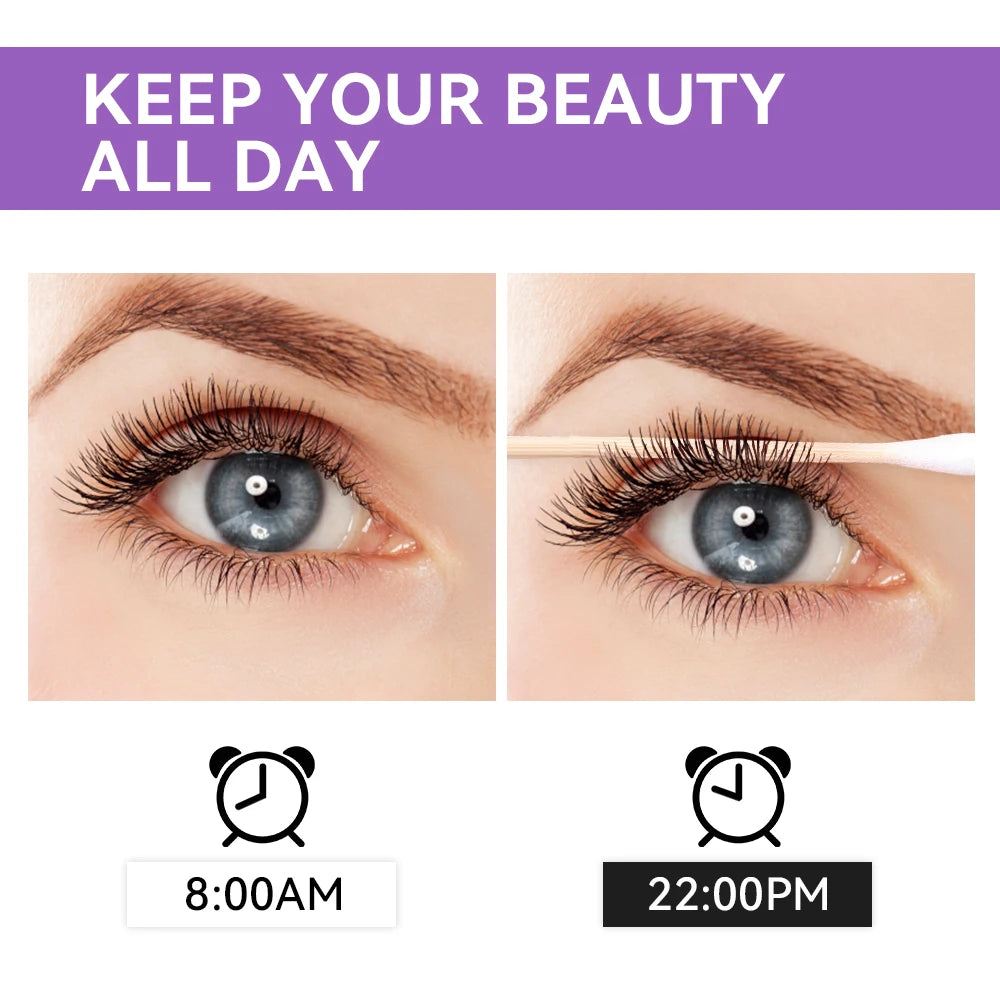 5D Mascara Waterproof Thickening Lengthening Curling Liquid Fiber Mascara Long-Lasting Curling Eyelash Extension Cosmetics HIP