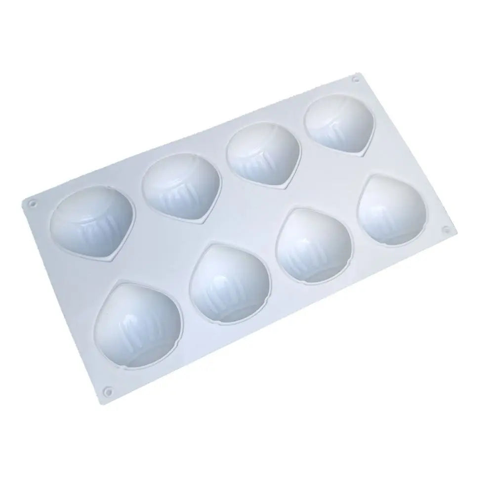 8-Cavity Hazelnut Mousse Cake Silicone Mold – BPA Free Silicone Baking Mold HIP