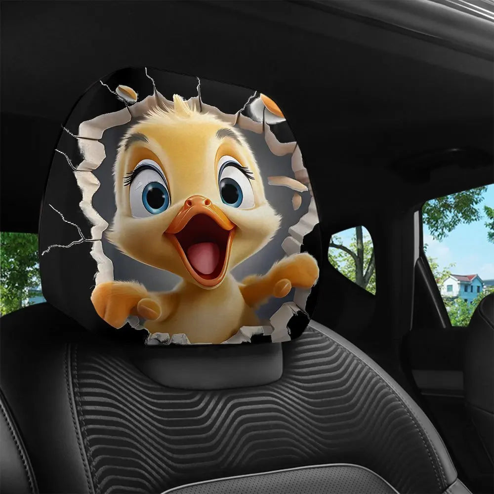 Duck Print Car Seat Cover & Pillowcase Set – 2 Piece Car Seat Cover Set HIP