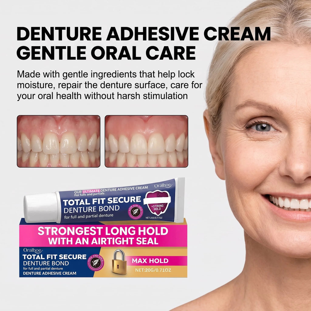 Denture Adhesive Cream – Secure All-Day Hold | Full & Partial Denture Adhesive Cream HIP