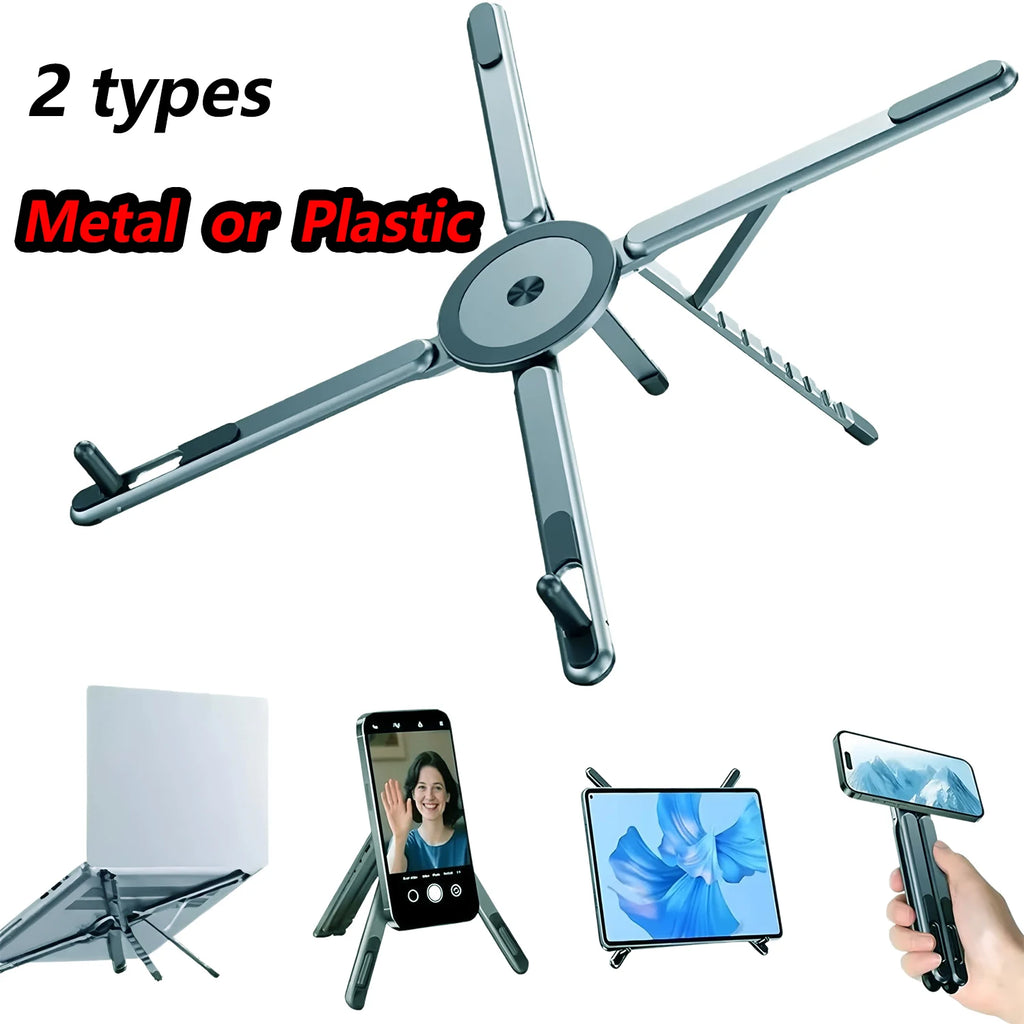 FireFrog Foldable Laptop & Tablet Stand – Magnetic Phone Holder Foldable Device Stand HIP
