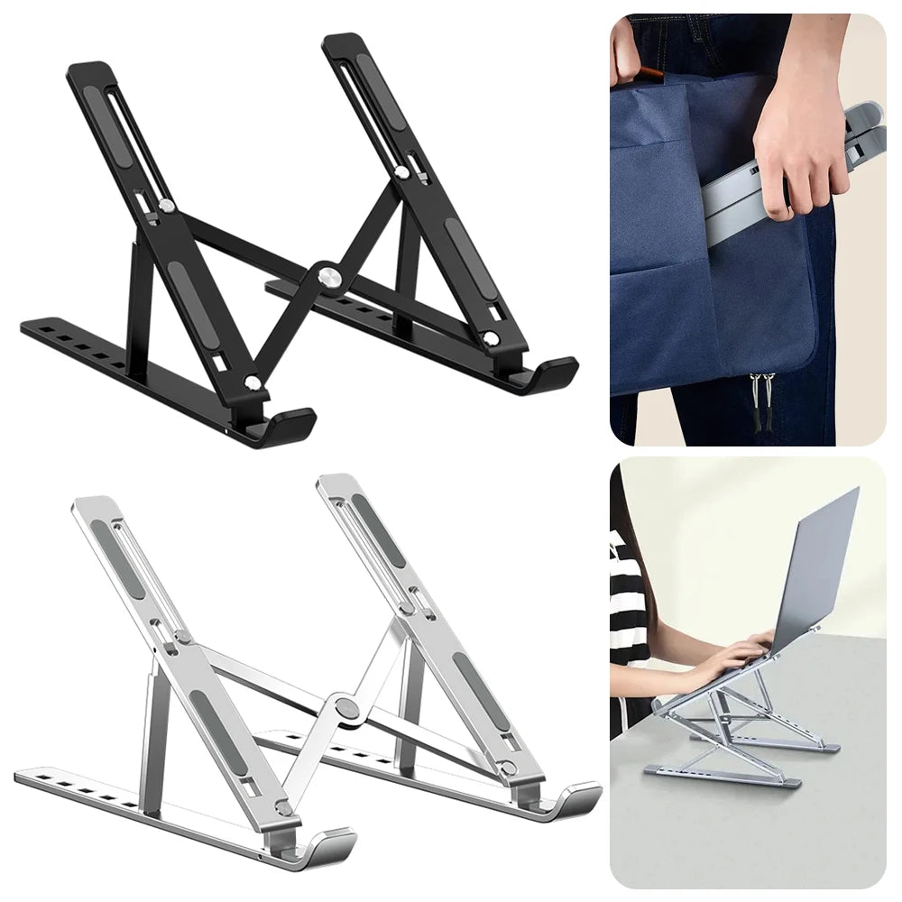 Aluminum Laptop Stand – Adjustable, Anti-Slip & Ventilated Laptop Stand HIP