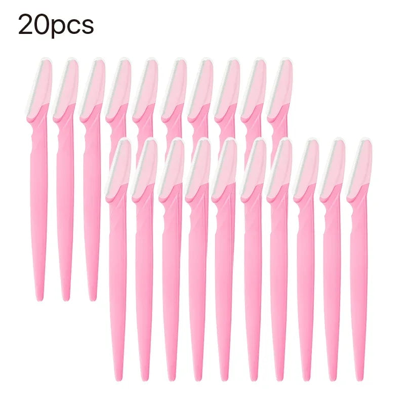 Dermaplaning Face Razor Set – Eyebrow Shaver for Women & Men Dermaplaning Razor Set HIP C514-pink 20pcs