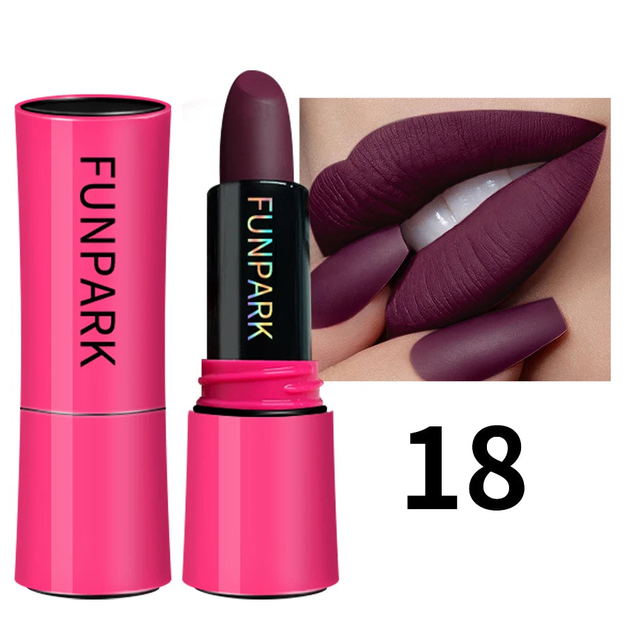 25 Colors Lipstick Non Stick Cup Matte Lip Gloss Waterproof Long Matte Sexy Red Lip Cosmetics Korean Makeup For Women Gifts HIP 18