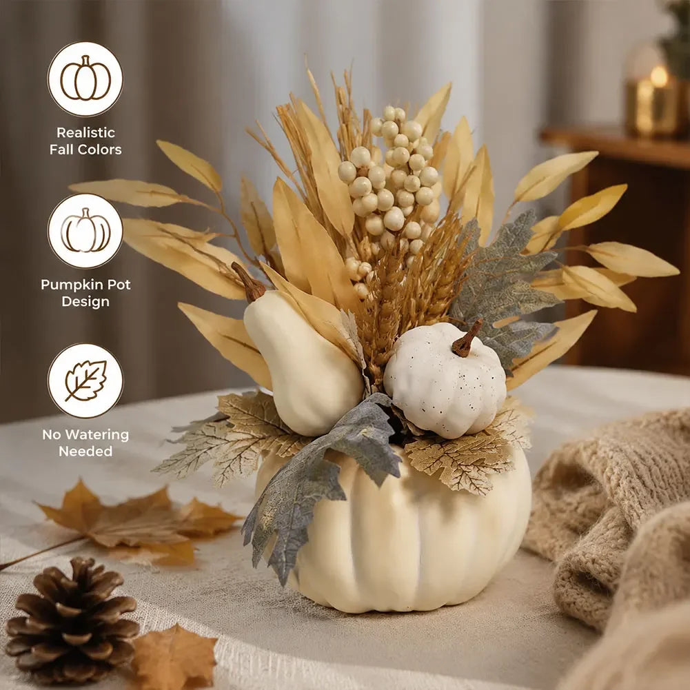 Halloween Decoration Artificial Floral Arrangement Artificial Pumpkin Flower for Porch DIY Crafts Halloween Office Decorations HIP