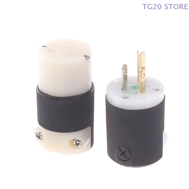 HiFi Audio NEMA 5-15 AC Power Connector – Male & Female Socket AC Power Connector HIP