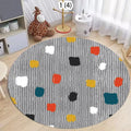 Coquette Bow Round Area Rug – Colorful Stripe Ribbon Print Round Area Rug HIP 4 40X40CM