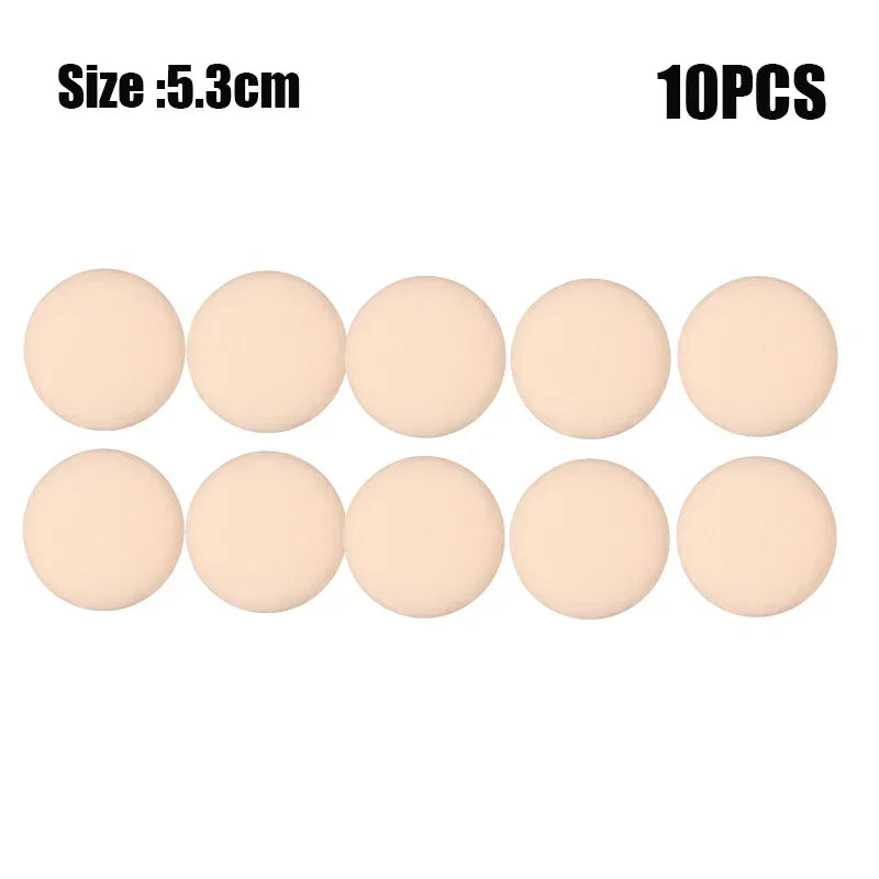 Soft Cosmetic Sponge Puff Set – Dry & Wet Foundation Blender Cosmetic Sponge Puff HIP C657-round 10pcs