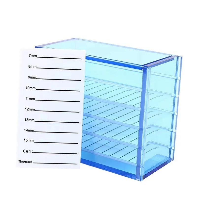 5 Layers Eyelash Extensions Storage Box Muti-color Grafting False Eyelash Organizer Display Stand for Lash Salon Makeup Supplies HIP Blue