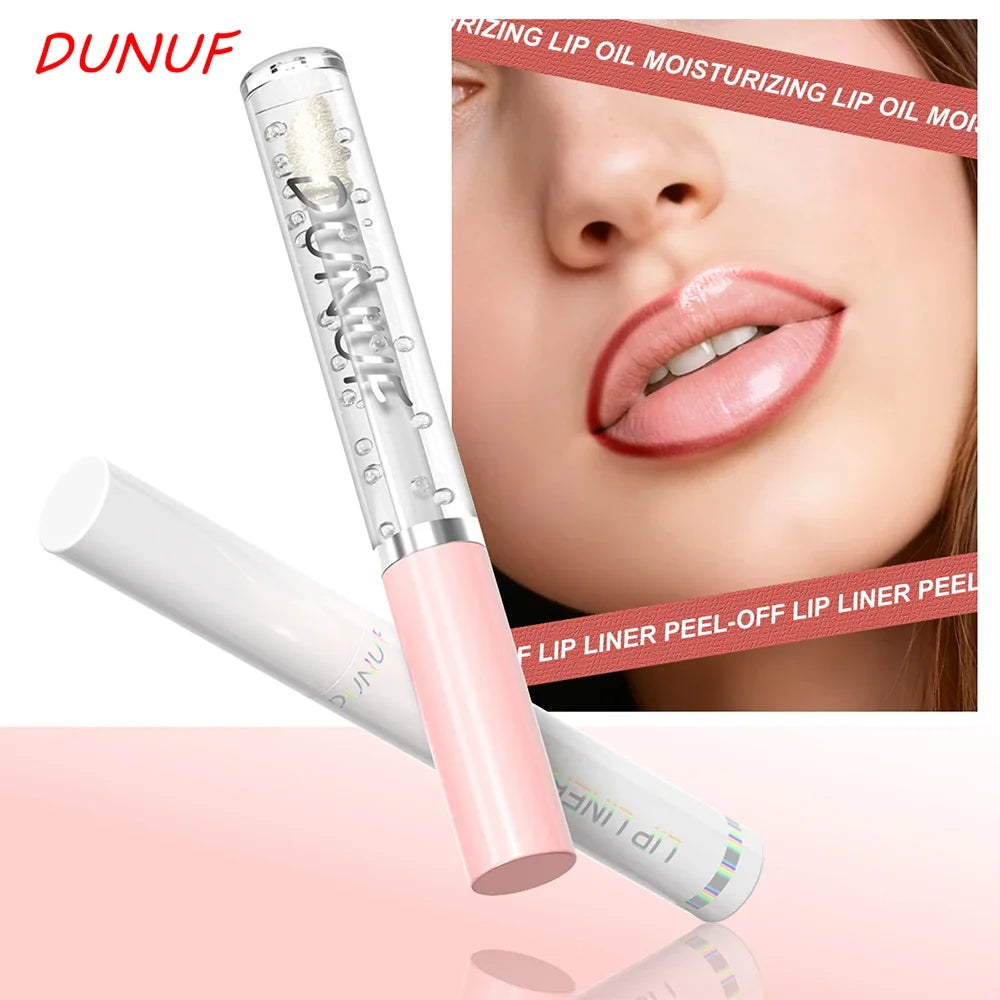 DUNUF Peel Off Lip Liner & Moisturizing Lip Oil Set – 2 Pcs Lip Liner & Oil Set HIP