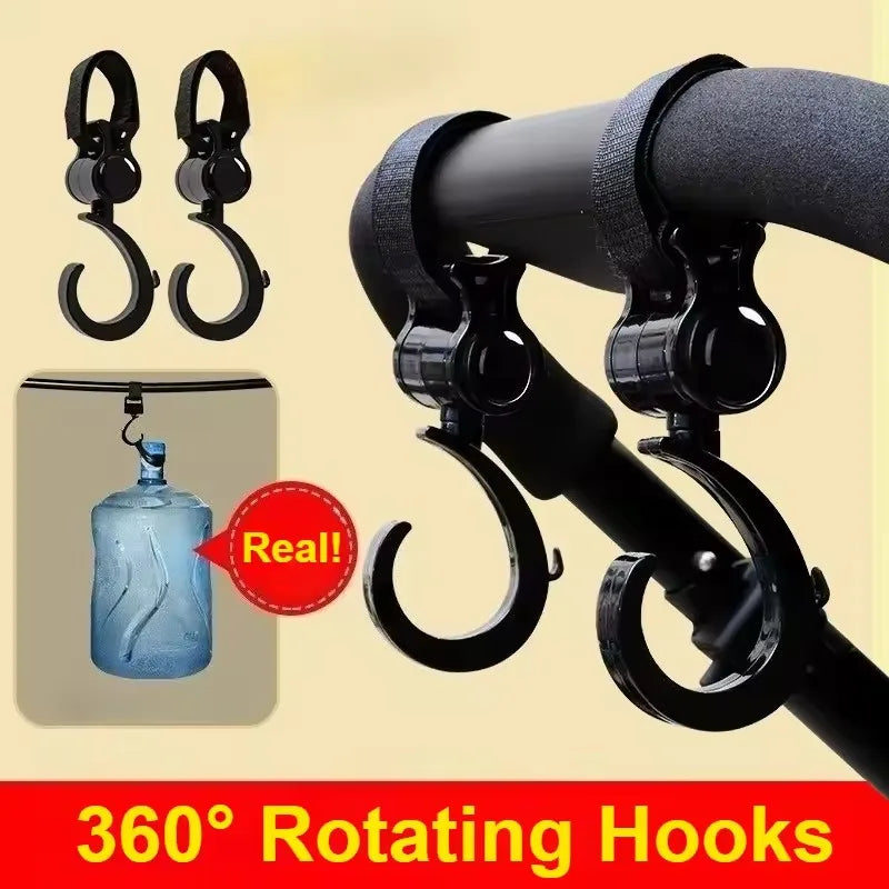 Baby Stroller Hooks – Multi-Purpose Diaper Bag Organizer Stroller Hook Set HIP