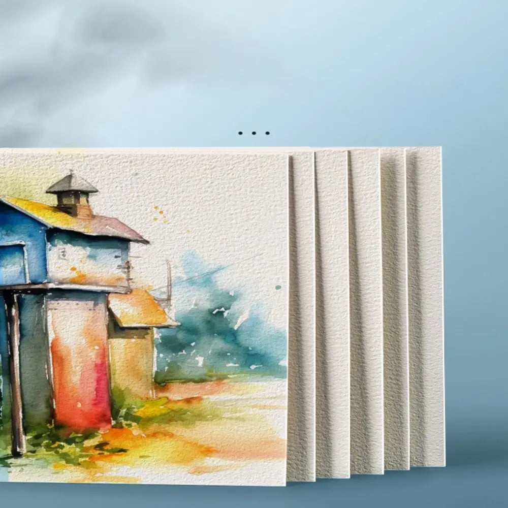 50-Sheet Watercolor Paper Set – Square, Round & Rectangle Watercolor Paper Set HIP