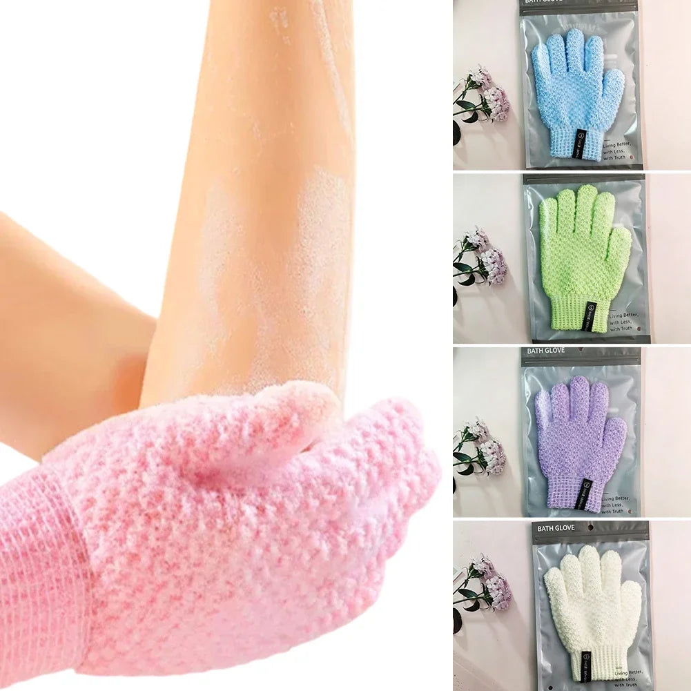 Five Finger Shower Gloves 1pc Frosted Rubbing Towel Exfoliating Bath Gloves Deep Cleaning Body Scrubbing Gloves HIP