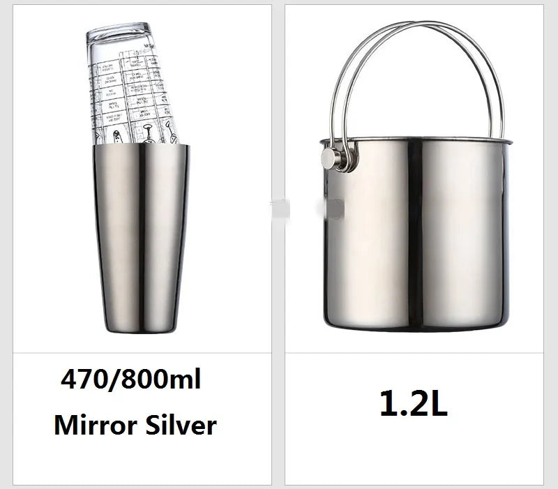 Stainless Steel Cocktail Shaker Bar Set – Boston Cup Shaker Cocktail Shaker Set HIP