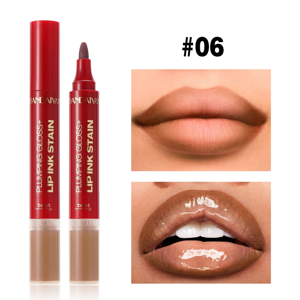 Handaiyan 2-in-1 Liquid Lip Liner & Gloss – Waterproof Lip Liner & Gloss HIP 6