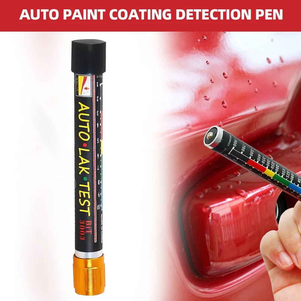 Car Paint Thickness Tester Pen With Magnetic Tip Scale Indicator Portable Car Paint Coating Tester Meter Coat Crash Check Test HIP