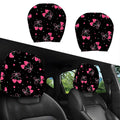 2-Pack Pink Heart Bow Car Headrest Covers – Universal Fit Car Headrest Covers HIP 1