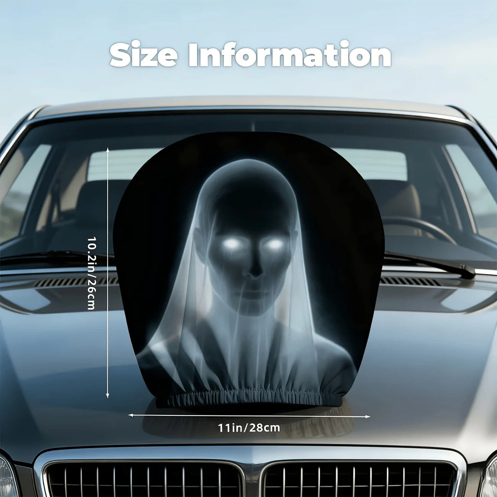 2-Pack Ghost Bride Car Headrest Covers – Glowing Eyes Halloween Car Headrest Cover HIP