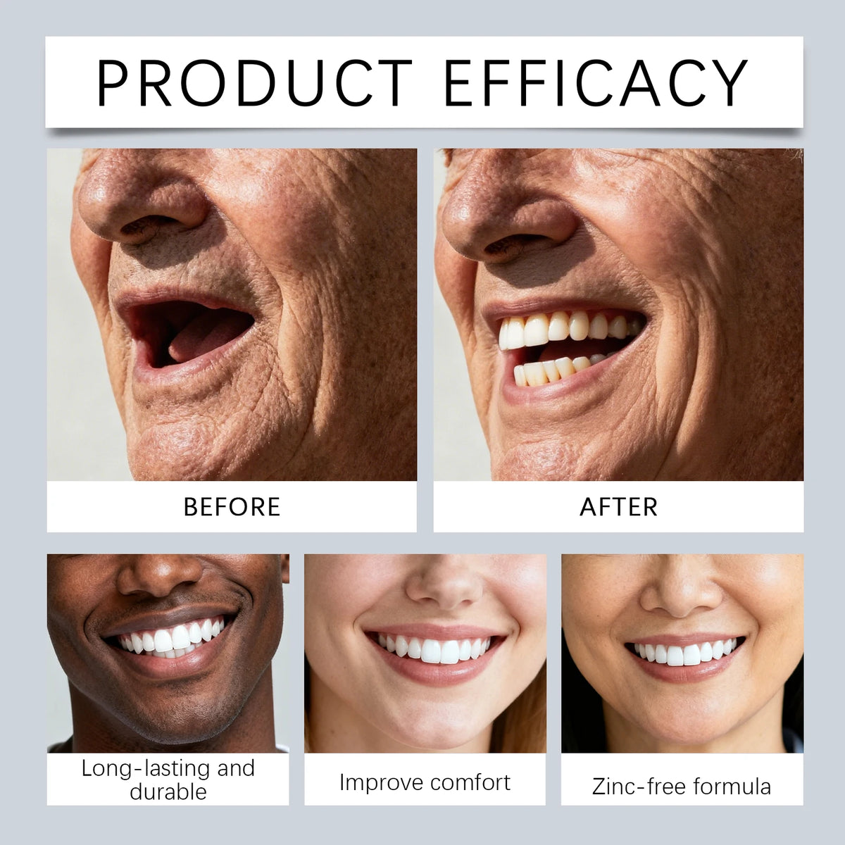 Denture Adhesive Cream – Strong Hold for False Teeth | HIP Denture Adhesive Cream HIP