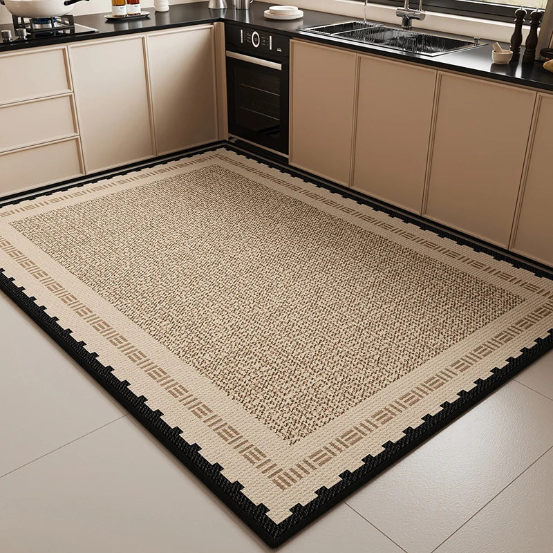 Anti-Slip Kitchen Floor Mat – Stain-Resistant Loop Pile Rug Kitchen Floor Mat HIP GU6318-QT 1pc 40x120cm