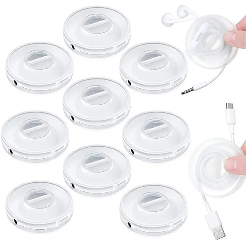 Portable Cable Winder & Cord Organizer – Round USB Reel Cable Cord Organizer HIP