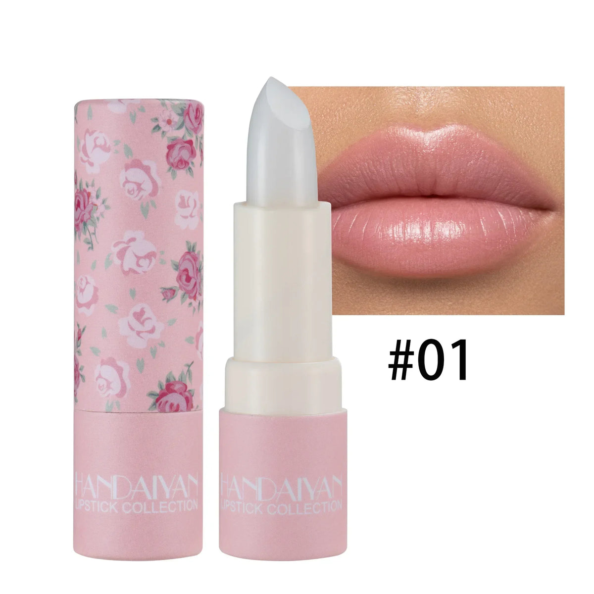 Lipstick Velvet Matte New Nude Moisturizing Tint Lip Balm Cream Pigment 8-color Luxury Lip Makeup Waterproof Cosmetic HIP 01 Transparent
