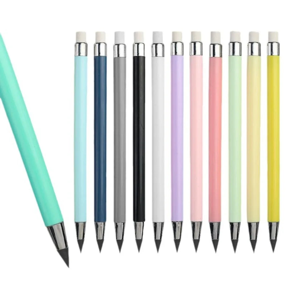 12-Piece HB Colored Eternity Pencils Set with Built-In Eraser Colored Pencil Set HIP 12pcs Black Ink