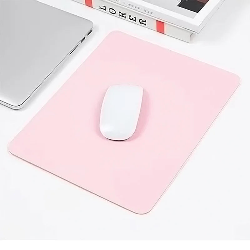 PU Leather Mouse Pad – Anti-Slip & Waterproof | Solid Color Mouse Pad HIP Pink