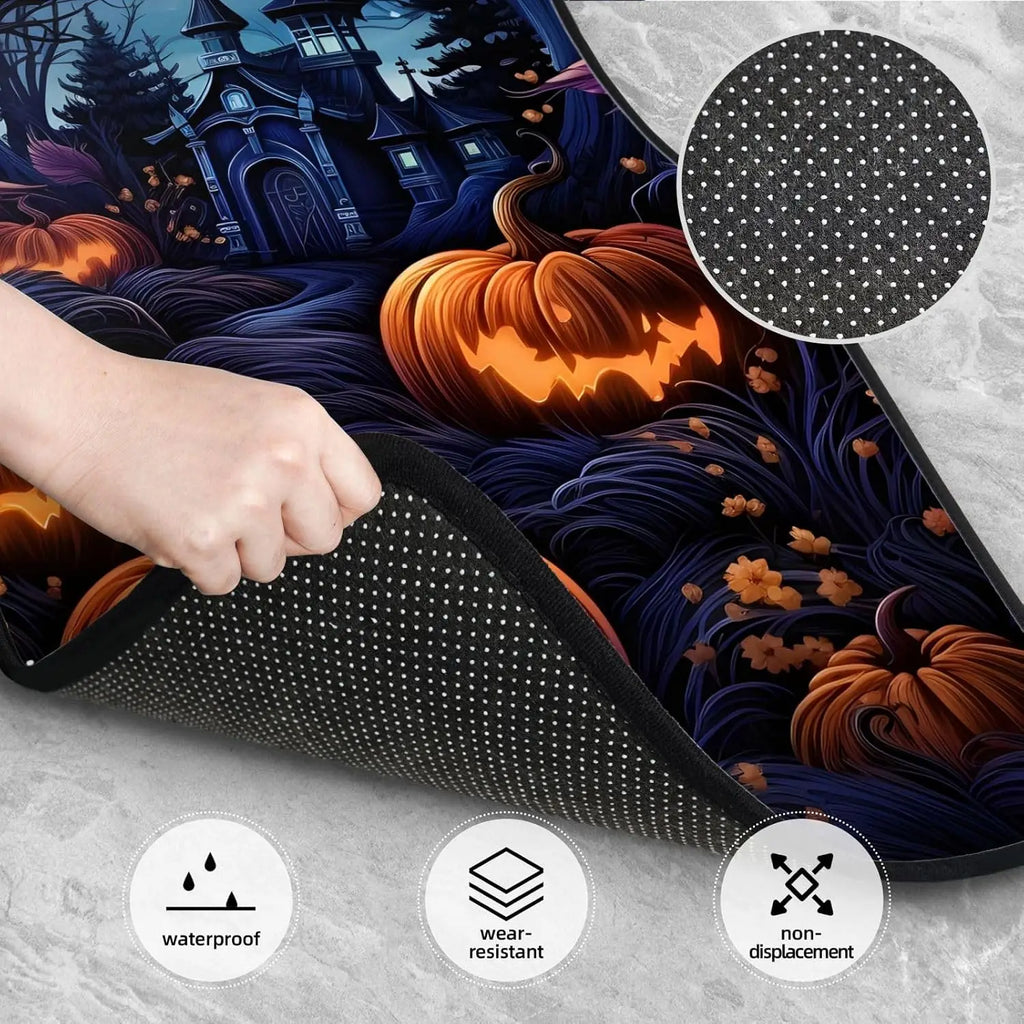 Pumpkin Castle Car Floor Mats Set of 4 – Anti-Slip All-Weather Car Floor Mats HIP