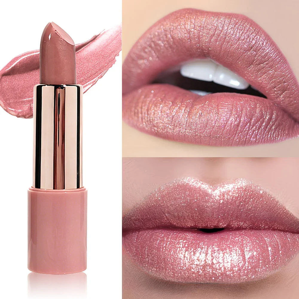 JUJU Dream Shimmer Glitter Lipstick – Metallic Matte & Waterproof Shimmer Glitter Lipstick HIP