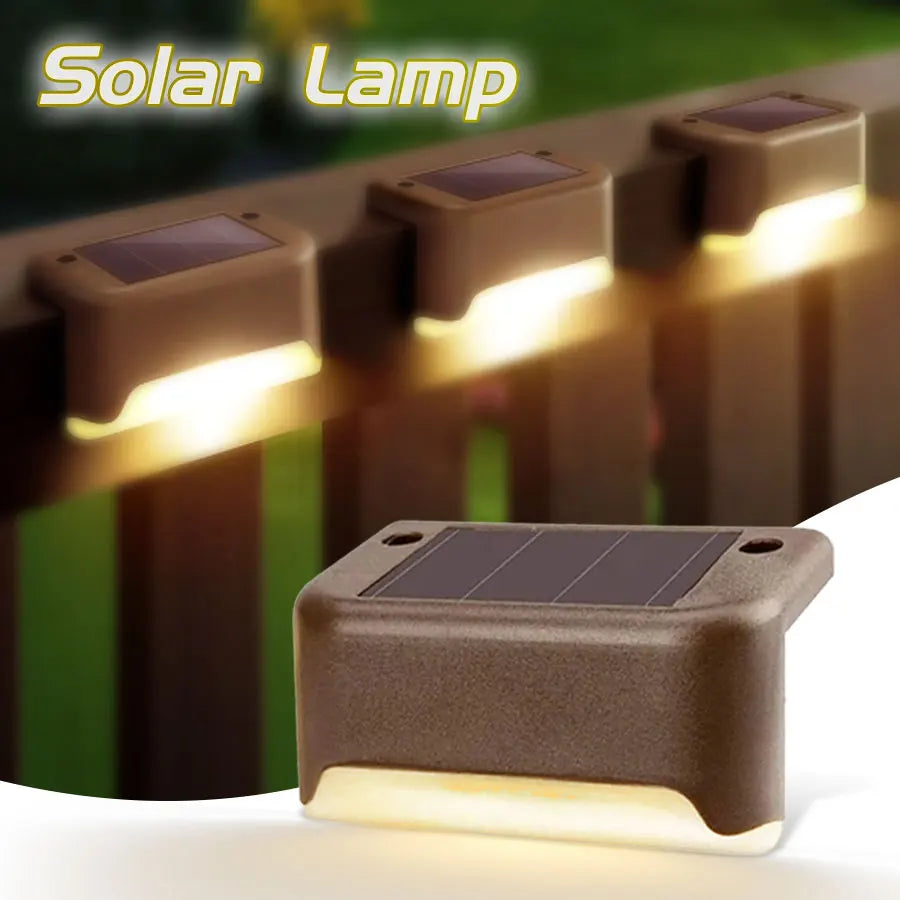 Waterproof LED Solar Deck Lights Street Wall Lamp Outdoor Fence Post Solar Light For Garden Courtyard Patio Stairs Pool Decor HIP