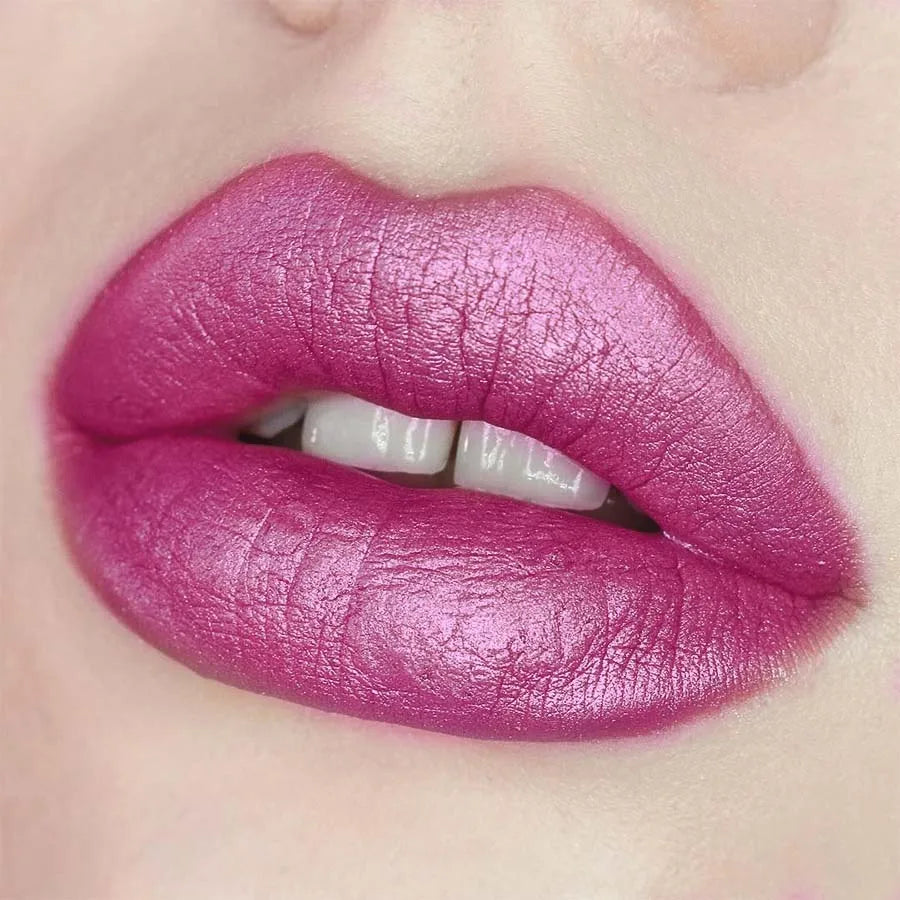 KAFURUX Red Metallic Glitter Lipstick – Shimmer Lip Glaze Glitter Lipstick HIP