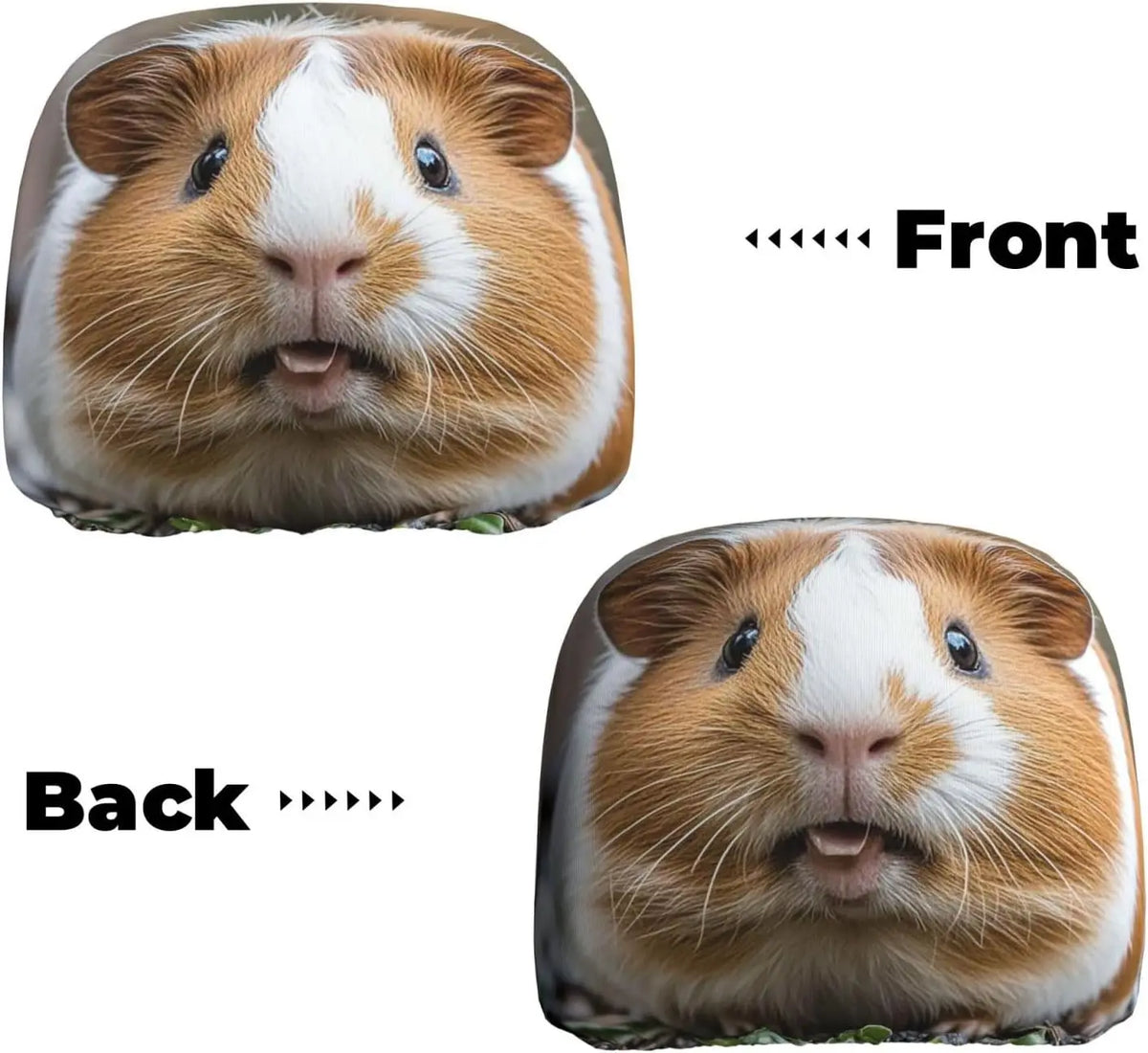 2-Pack Guinea Pig Car Headrest Covers – Soft & Breathable Car Headrest Cover HIP 1
