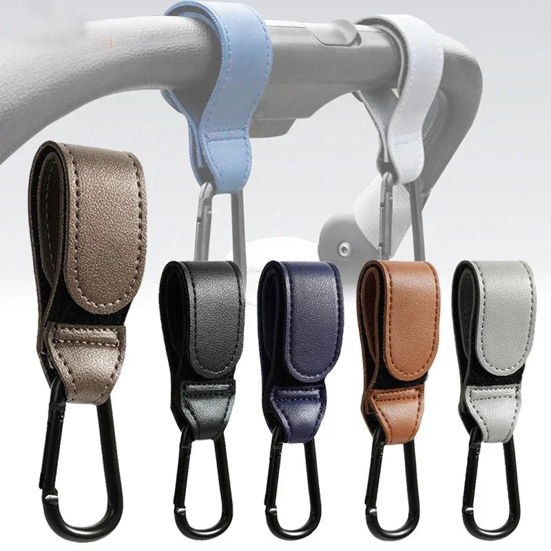 PU Leather Stroller Hook – Adjustable Diaper Bag Hanger Stroller Hook HIP