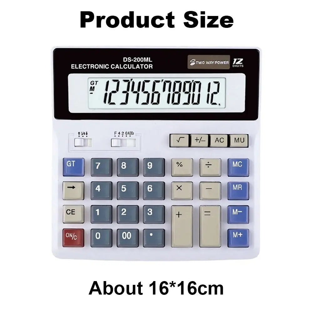 12-Digit Large Button Desktop Calculator – Tilt Display Desktop Calculator HIP