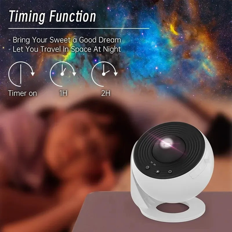 LED Night Light Galaxy Projector Starry Sky Projector 360° Rotate Planetarium Night Lamp For Room Decorative Children Kids Gift HIP