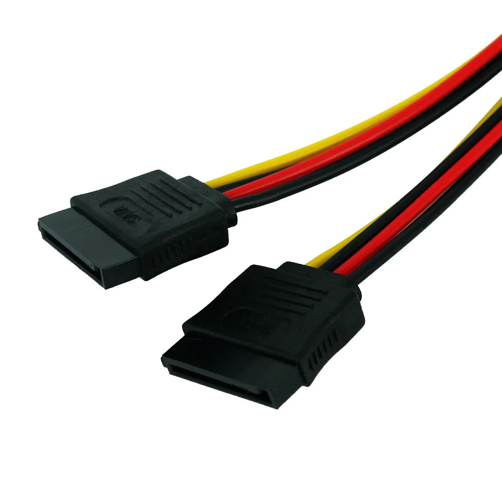 4-Pin Molex to Dual SATA Y Splitter Power Cable – OULLX SATA Power Cable HIP