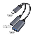 2-in-1 USB-C to USB-A OTG Cable & Charging Adapter OTG Cable Adapter HIP 2 in 1 USB Type-C