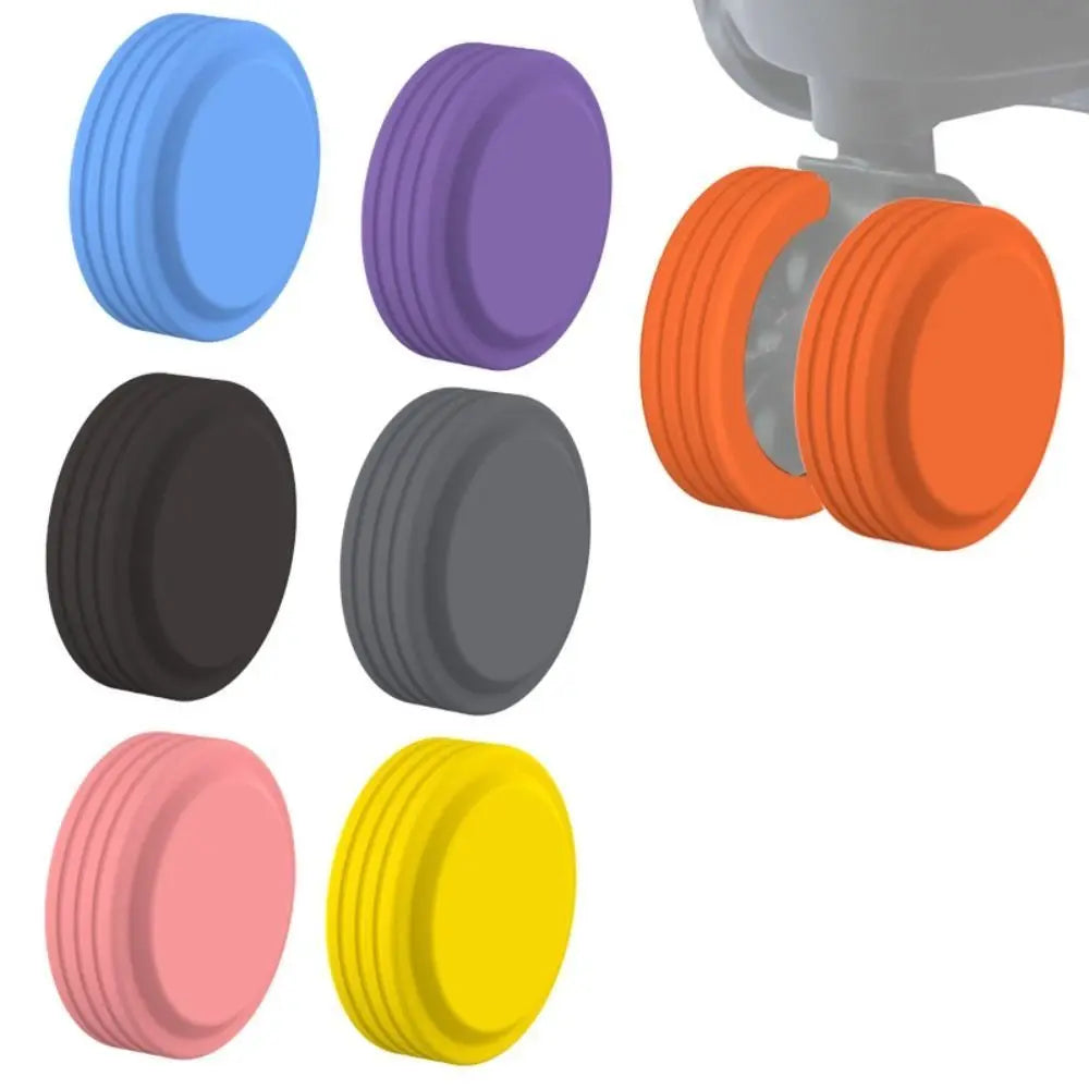 8-Pack Silicone Luggage Wheel Covers – Quiet & Smooth Travel Luggage Wheel Covers HIP