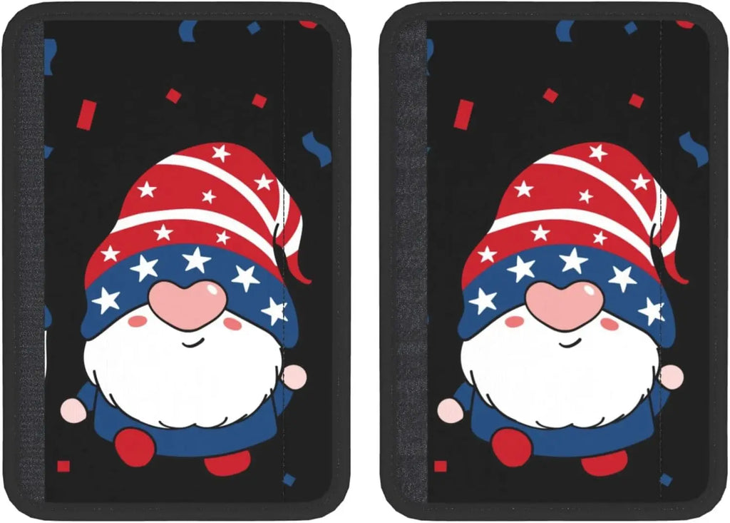 Gnome Independence Day Neoprene Seat Belt Covers 2-Pack Seat Belt Cover HIP 1