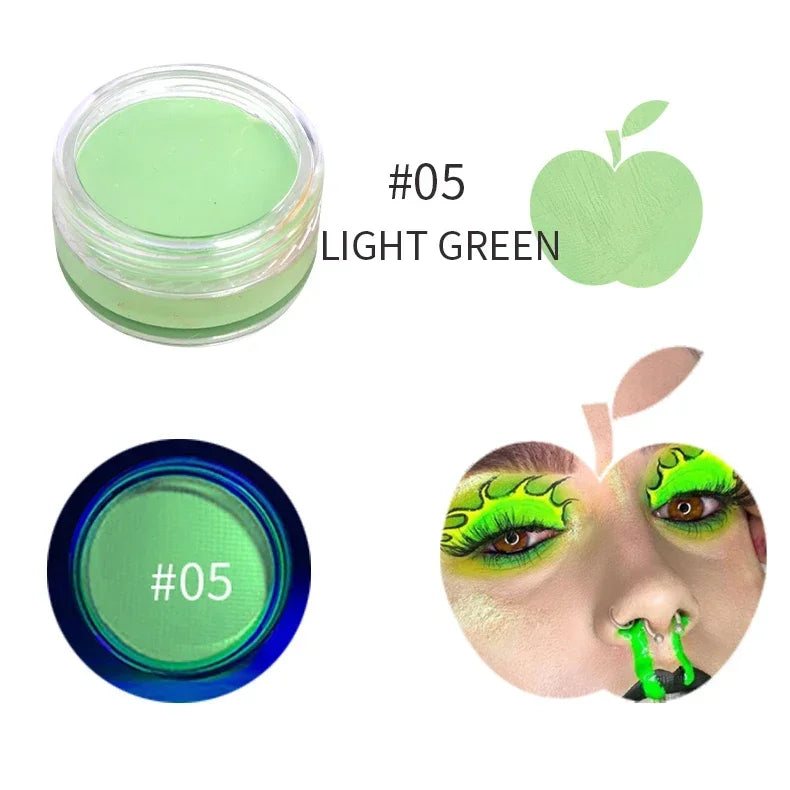 12Colors Eyeliner Cream Neon Colored Halloween Liner Eyeliner Pen Waterproof UV Blacklight Fluorescent Face Body Paint Makeup HIP 05 Water Painting