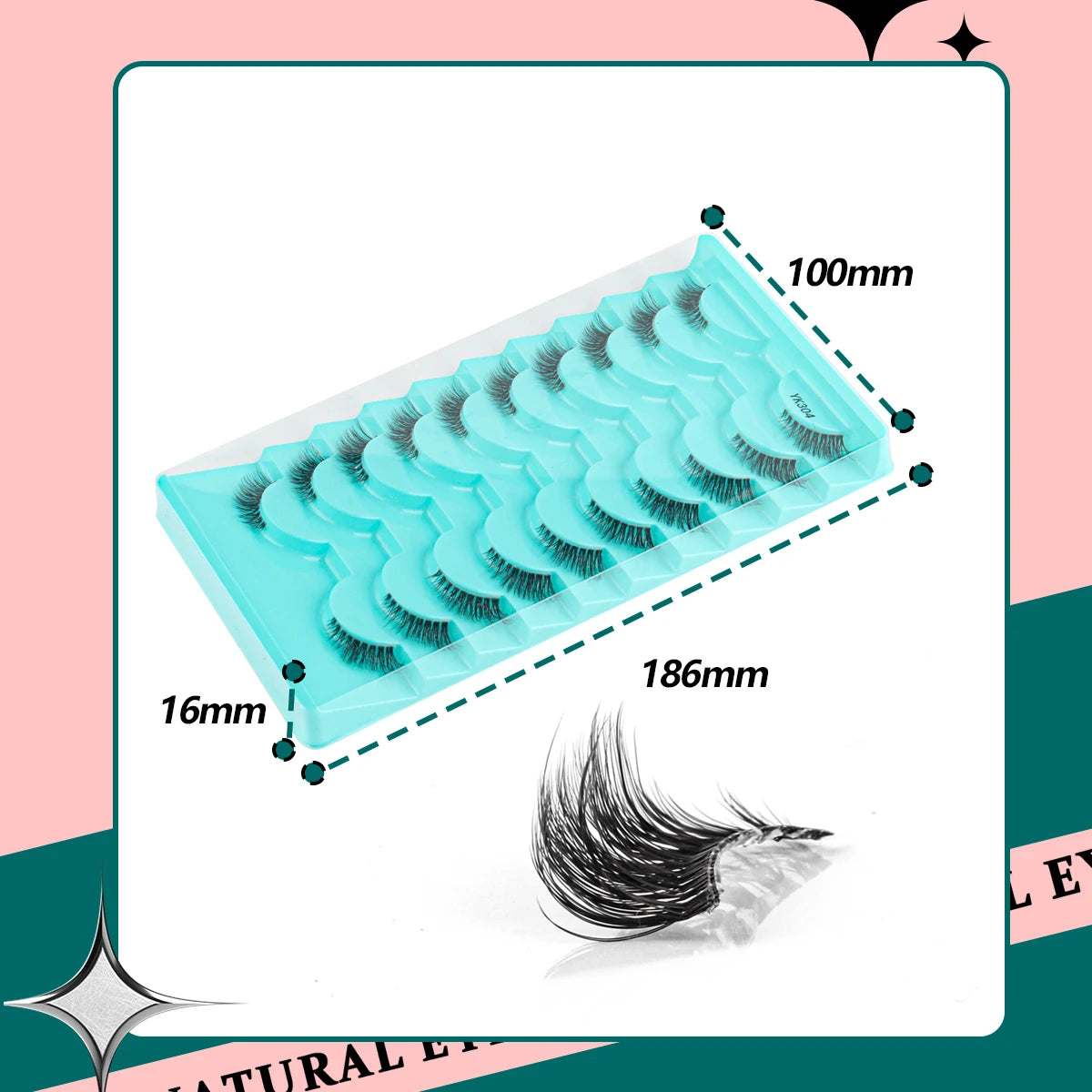 YSDO False 3D Mink Half Eyelashes 3-10 Pairs Eyelash Extension Natural Long Makeup Maquilagem Fake Half Lashes Soft Faux Cils HIP